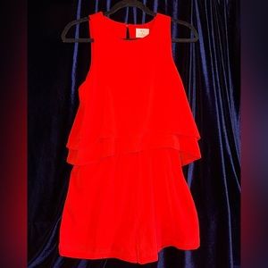 Pins and Needles Red Romper